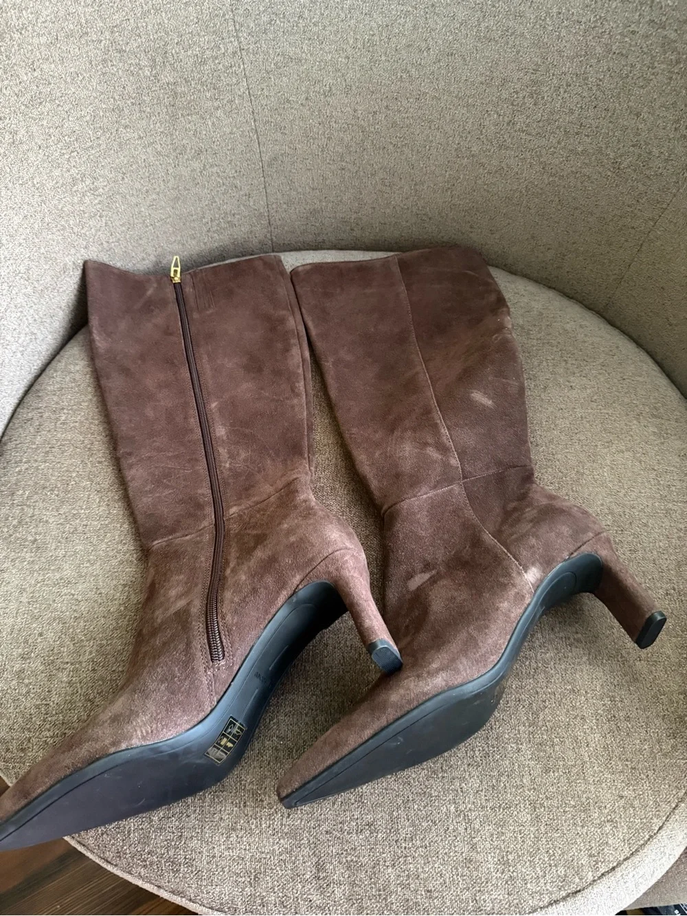Dolce Vita Brown Suede Over-the-Knee Block Heel Boot